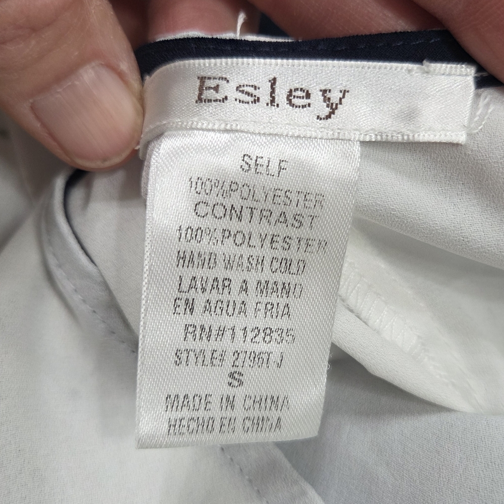 Esley Monochrome Asymmetrical Tank Top Womens S Classy Crisp - Picture 3 of 6